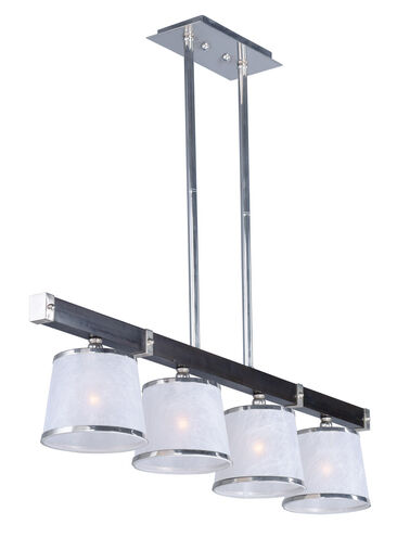 Maritime 4 Light 7.25 inch Wenge/Polished Nickel Single-Tier Chandelier Ceiling Light