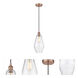 Edison Cindyrella LED 7 inch Antique Copper Mini Pendant Ceiling Light