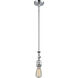 Franklin Restoration Bare Bulb 1 Light 4 inch Polished Chrome Mini Pendant Ceiling Light in Incandescent
