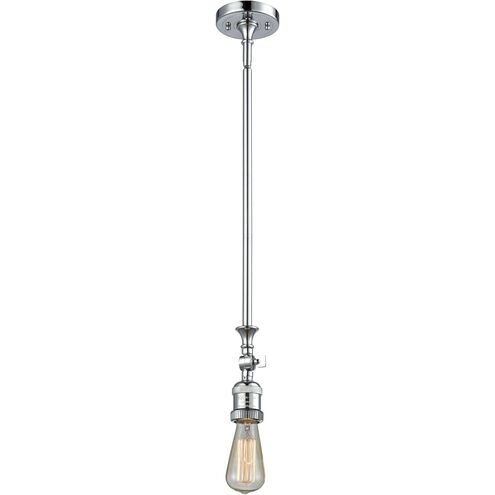 Franklin Restoration Bare Bulb 1 Light 4 inch Polished Chrome Mini Pendant Ceiling Light in Incandescent