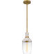 Springsteen 1 Light 6.25 inch Aged Brass Mini Pendant Ceiling Light