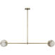 Kelly Wearstler Melange LED 63 inch Antique-Burnished Brass Linear Pendant Ceiling Light