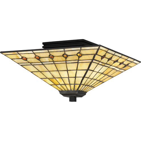 Braden 2 Light 14 inch Matte Black Flush Mount Ceiling Light