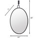 Stopwatch 33.25 X 22.25 inch Black Powder Room Wall Mirror, Varaluz Casa