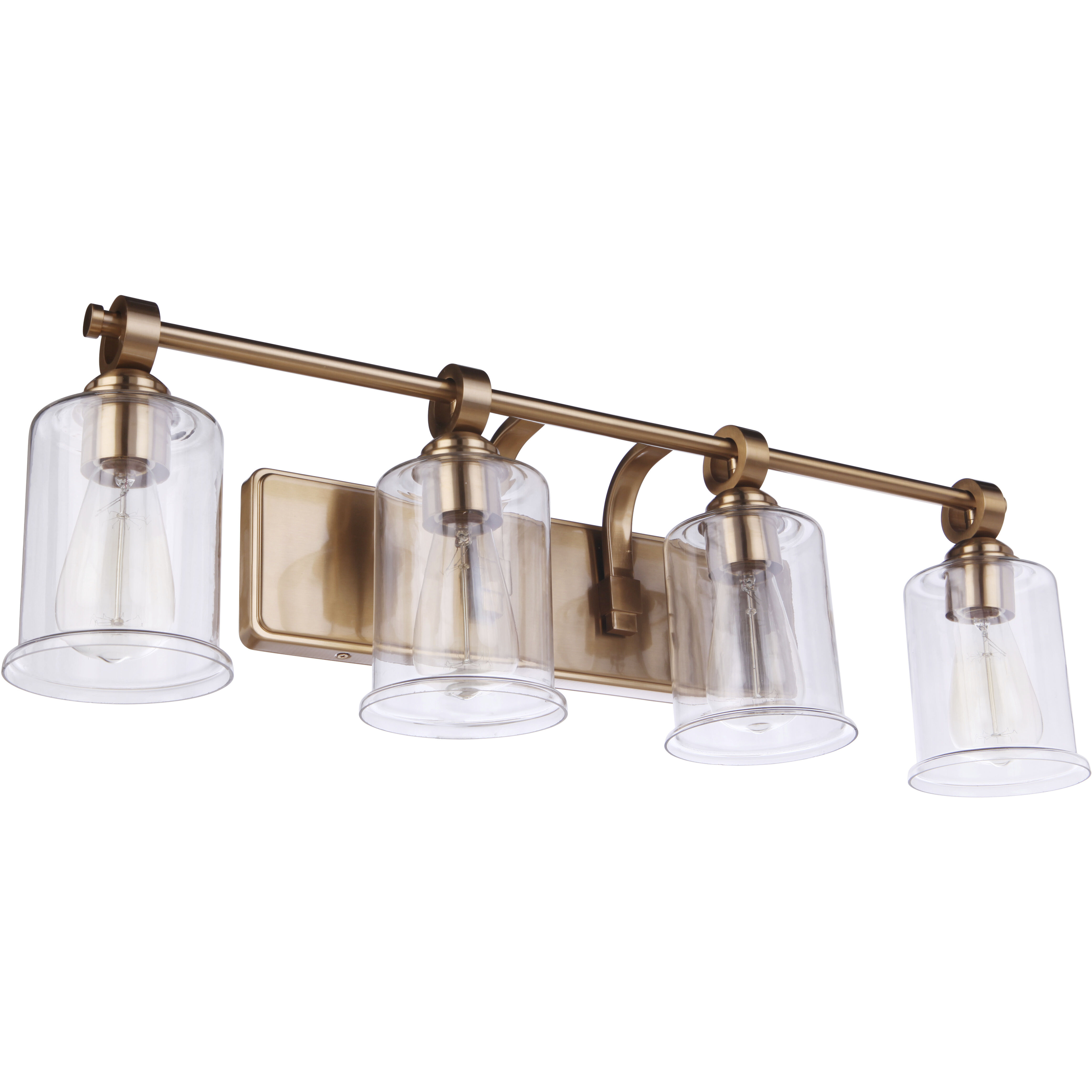 Romero 4 Light 30 inch Satin Brass Vanity Light Wall Light