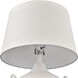 Oxford 25 inch 150.00 watt Gloss White with Matte White Table Lamp Portable Light