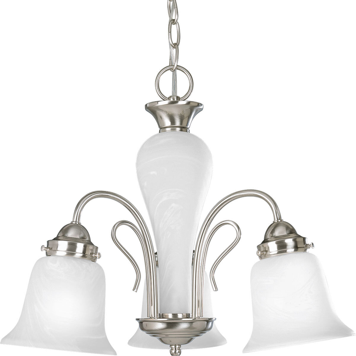 Bedford 3 Light 19.75 inch Brushed Nickel Chandelier Ceiling Light