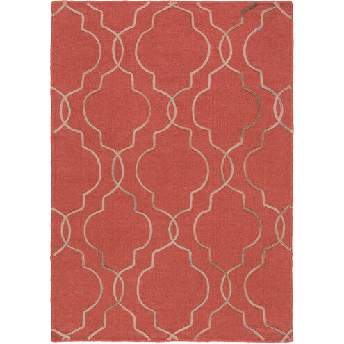 Seabrook 66 X 42 inch Brick, Beige, Dark Brown Rug