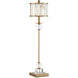 Parfait 33 inch 75 watt Clear/Antique Brass Table Lamp Portable Light
