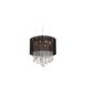 Beverly Dr. LED 16 inch Black Silk String Dual Mount / Flush / Hanging Ceiling Light, Convertible to Flush Mount