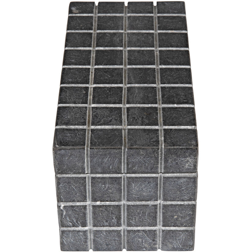 Berlin 9 X 4.5 inch Black Marble Box, Set of 2