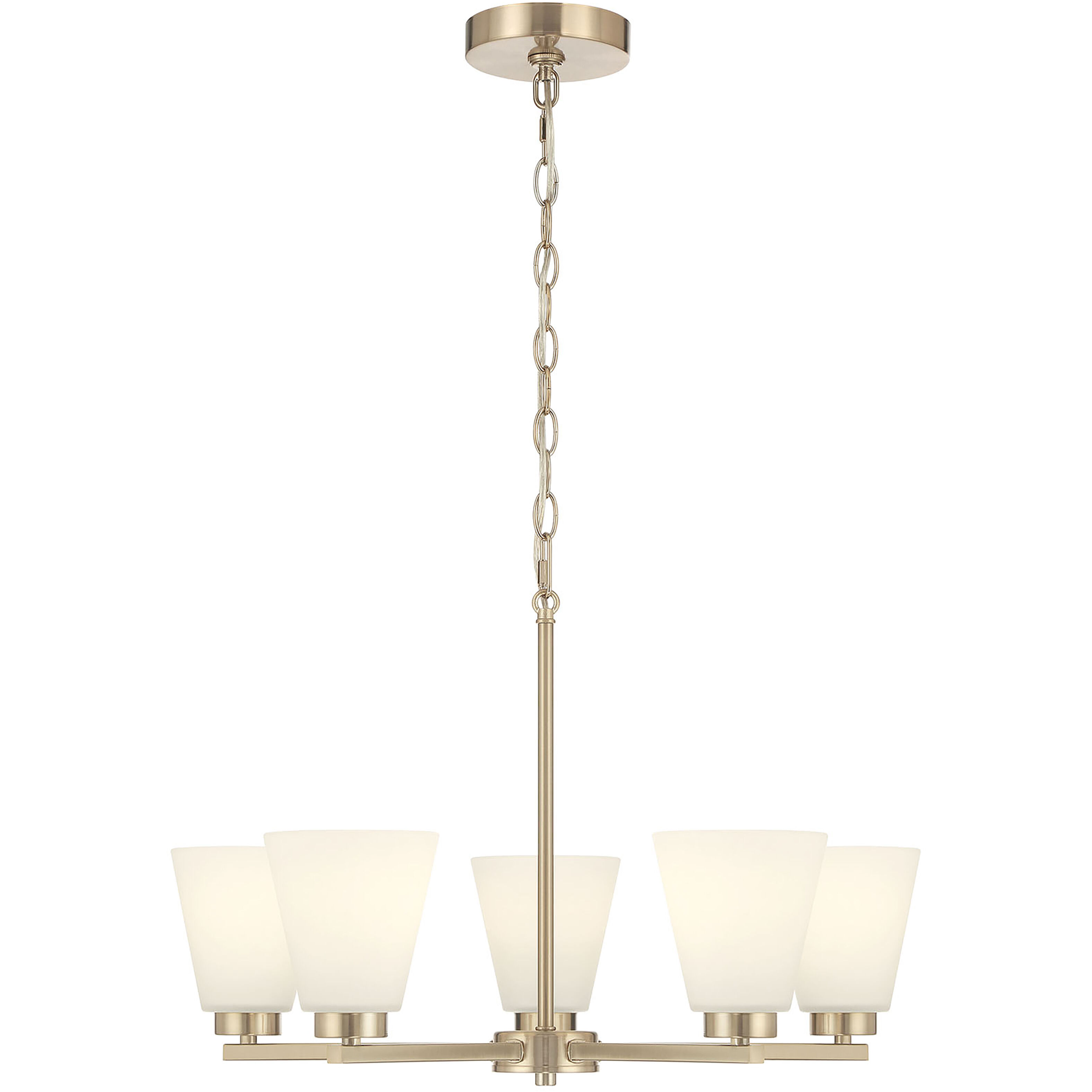Strayhan 5 Light 24 inch Modern Gold Chandelier Ceiling Light