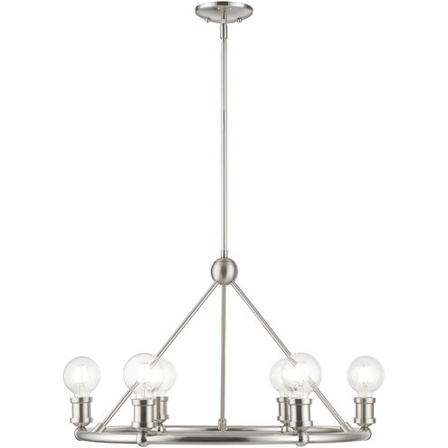 Lansdale 6 Light 25 inch Brushed Nickel Chandelier Ceiling Light