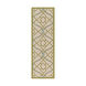 Courtyard 96 X 30 inch Green and Neutral Outdoor Runner, Polypropylene