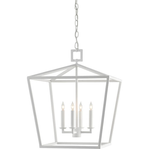 Denison 4 Light 18 inch Gesso White Lantern Pendant Ceiling Light, Medium