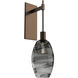 Ellisse 1 Light 6.5 inch Flat Bronze Indoor Sconce Wall Light in Ellisse Smoke, Tempo