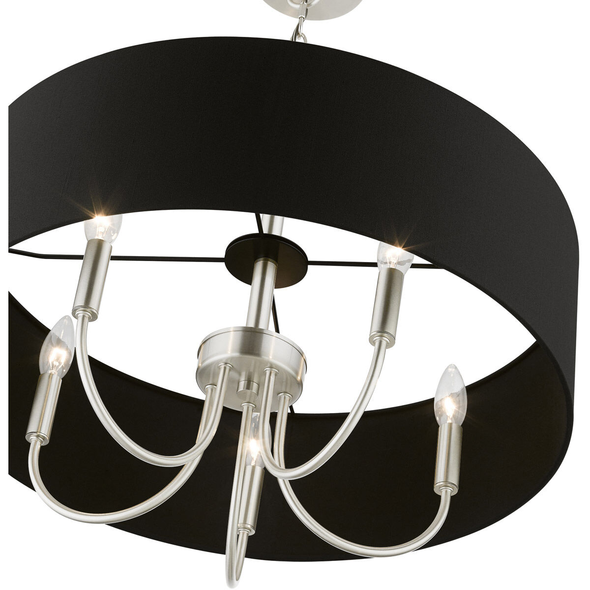 Huntington 5 Light 23 inch Brushed Nickel Pendant Chandelier Ceiling Light