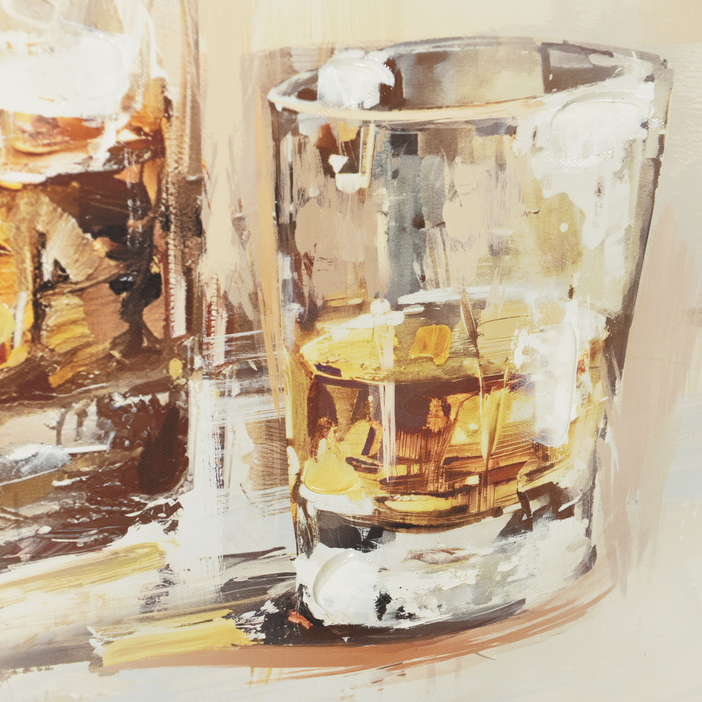 Sisters Orange and Red and Cream Wall Art