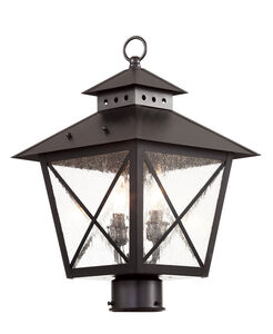 Circa 2 Light 17 inch Black Outdoor Postmount Lantern