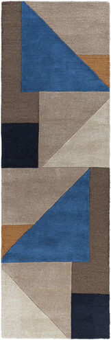 Kennedy 96 X 30 inch Medium Gray Rug in 2.5 x 8, Runner