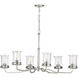 Winslett 6 Light 34 inch Brushed Nickel Chandelier Ceiling Light