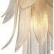 Erika 5 Light 13.78 inch Antique Brass and Clear Glass Pendant Ceiling Light