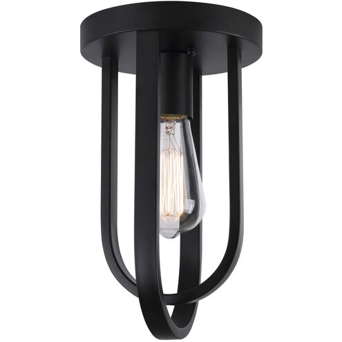 Dilan 1 Light 7 inch Matte Black Flush Mount Ceiling Light