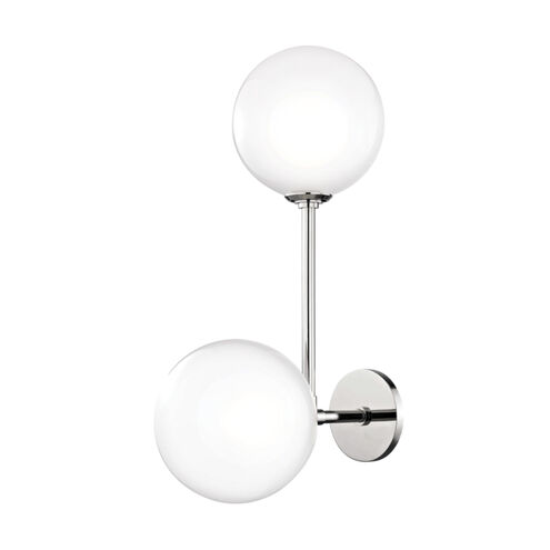Ashleigh LED 8 inch Polished Nickel Wall Sconce Wall Light
