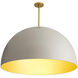 Pascal 1 Light 36 inch Egg Shell/Antique Brass Pendant Ceiling Light