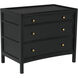 Hampton 36 X 30 inch Hand Rubbed Black Side Table