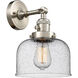 Franklin Restoration Large Bell LED 8 inch Brushed Satin Nickel Sconce Wall Light, Franklin Restoration