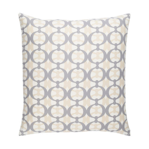 Lina 18 X 18 inch White and Medium Gray Throw Pillow