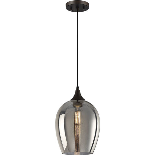 Industrial 1 Light 10 inch Oil Rubbed Bronze Mini-Pendant Ceiling Light