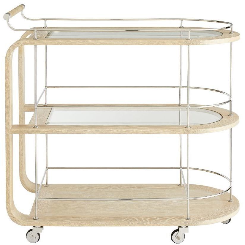 Brays 37 inch Whitewash Bar Cart