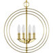 Equinox 4 Light 16 inch Satin Brass Pendant Ceiling Light