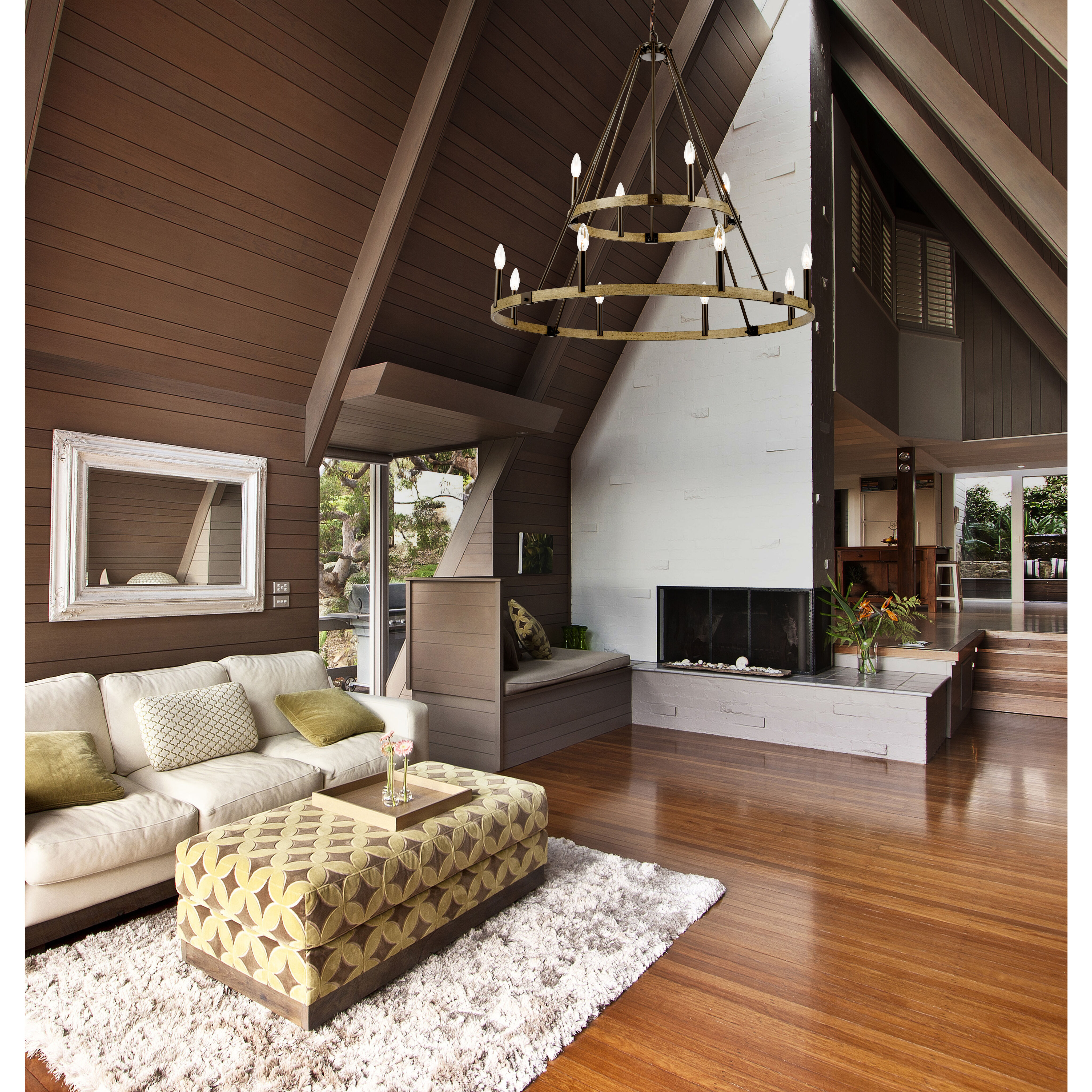 Transitions 12 Light 36 inch Oil Rubbed Bronze Chandelier Ceiling Light