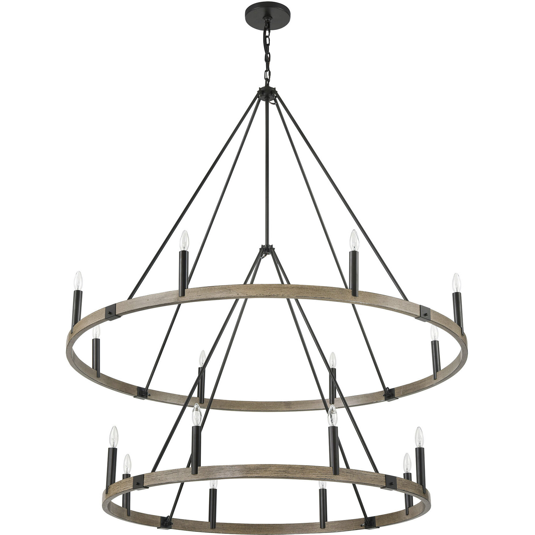 Transitions 16 Light 56 inch Oil Rubbed Bronze Chandelier Ceiling Light