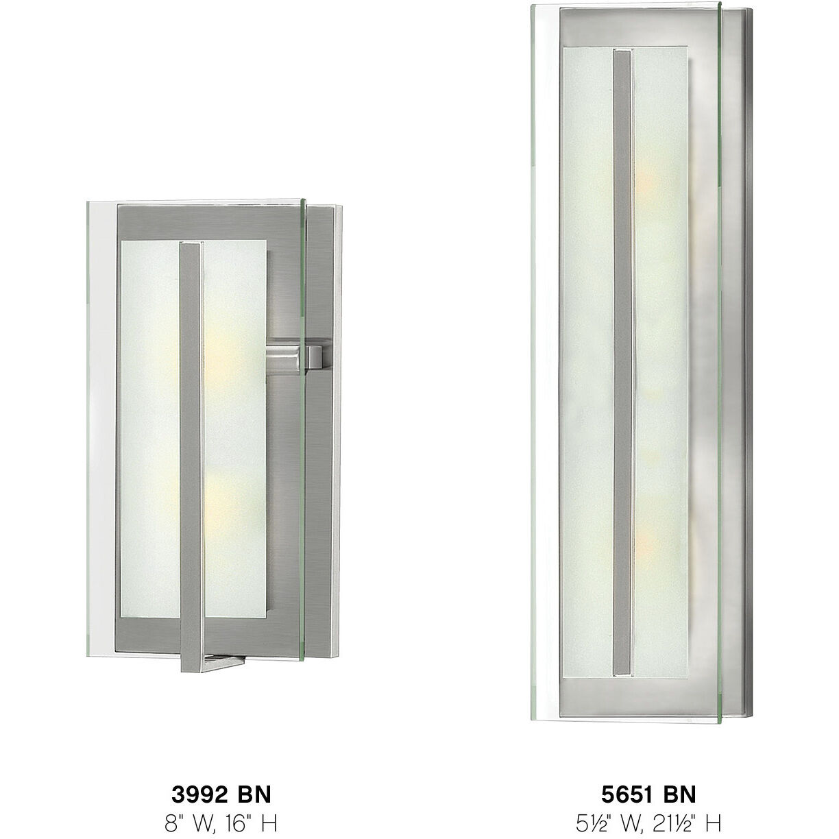 Latitude 2 Light 8 inch Brushed Nickel ADA Indoor Wall Sconce Wall Light