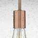 Beacon 1 Light 17.75 inch Antique Copper Flush Mount Ceiling Light