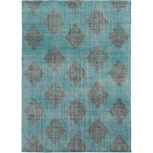 Zahra 132 X 96 inch Green and Black Area Rug, Wool