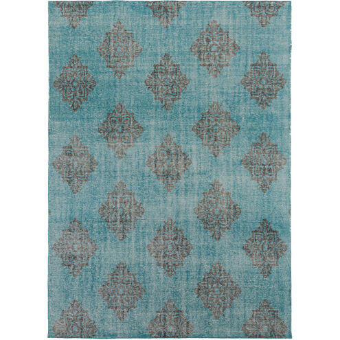 Zahra 132 X 96 inch Green and Black Area Rug, Wool