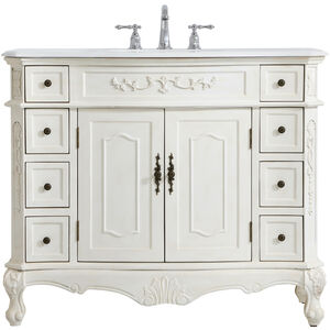Danville 42 X 21 X 36 inch Antique White Vanity Sink Set