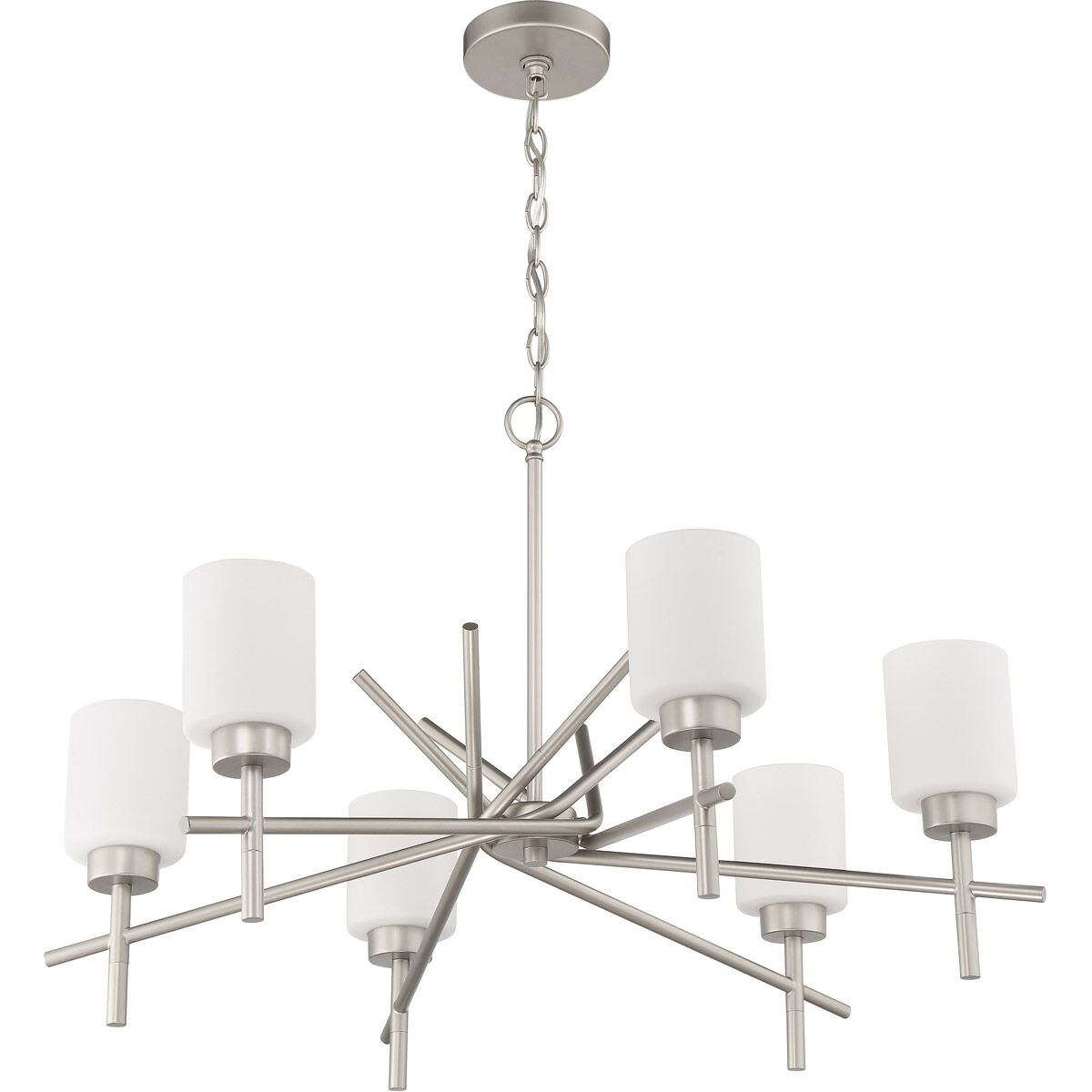 Cadence 6 Light 31.75 inch Satin Nickel Chandelier Ceiling Light