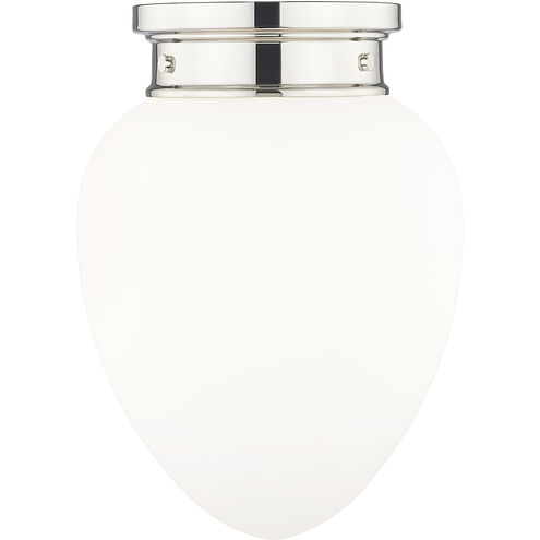 Gideon 1 Light 10 inch Polished Nickel Flush Mount Ceiling Light