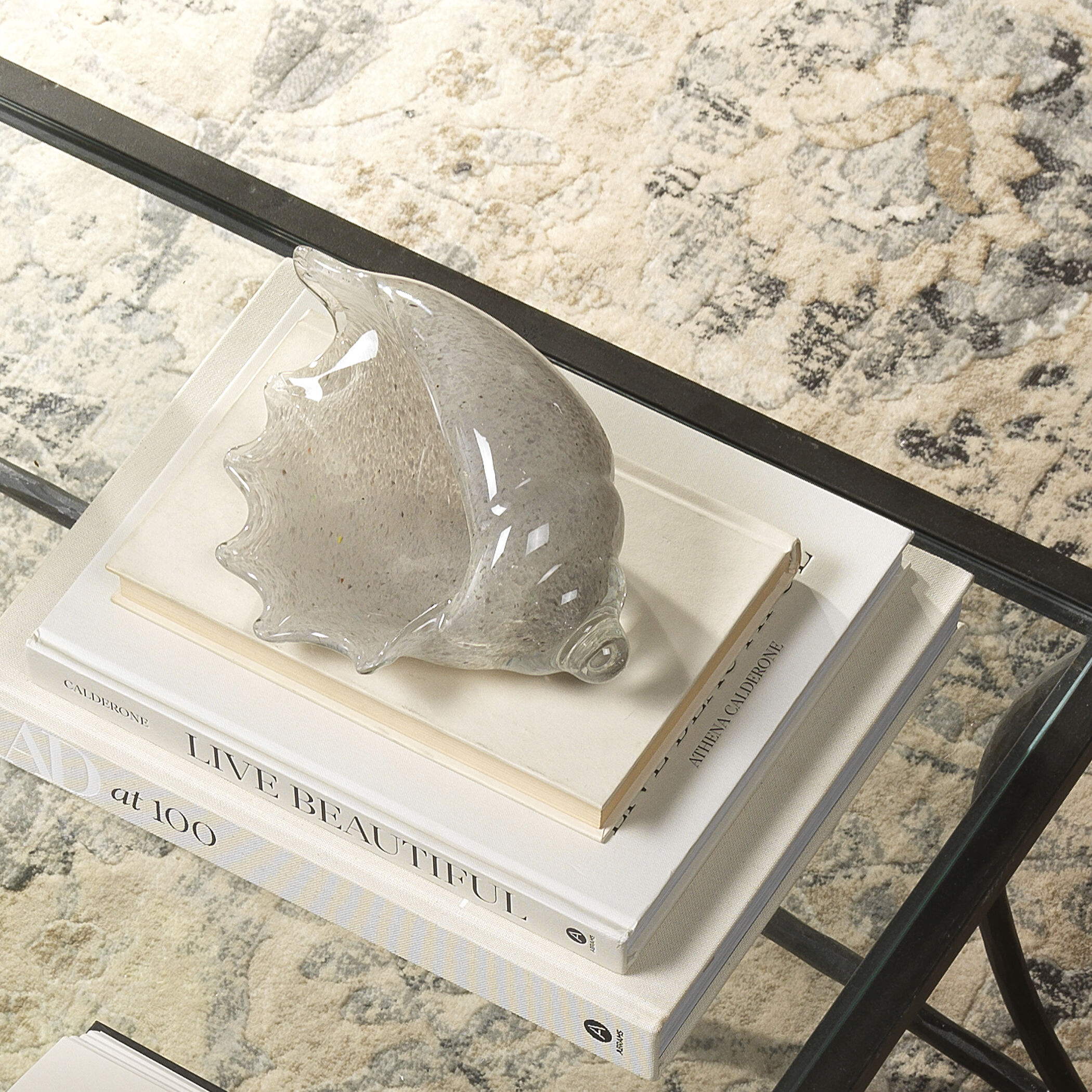 Triton Warm Grey Glass Shell