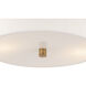 Nebri 3 Light 15 inch Legacy Brass Semi-Flush Mount Ceiling Light