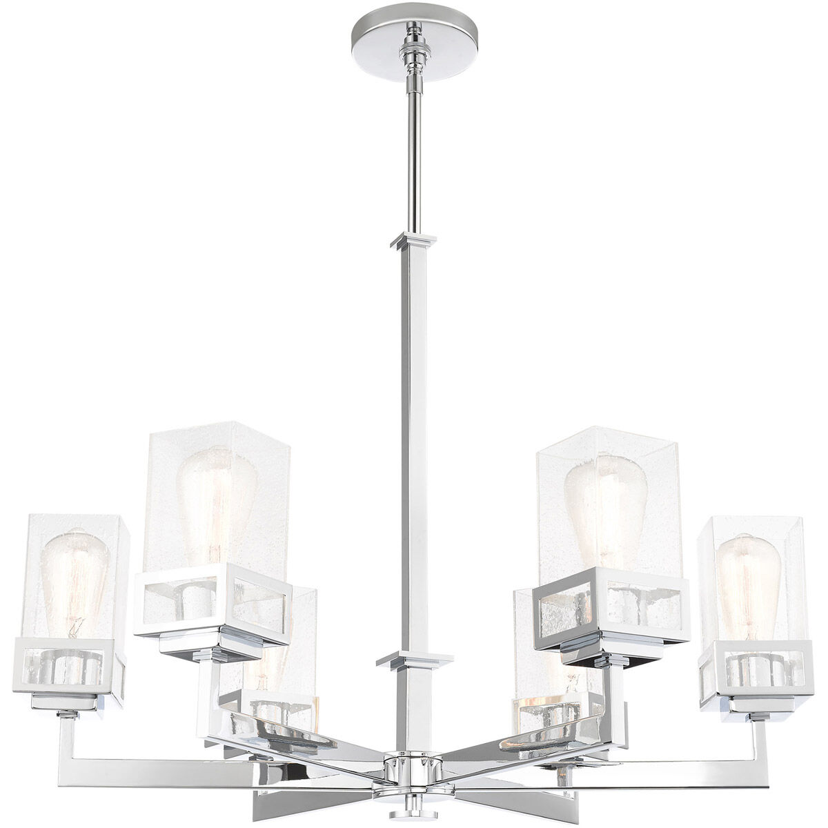 Harding 6 Light 29 inch Polished Chrome Chandelier Ceiling Light