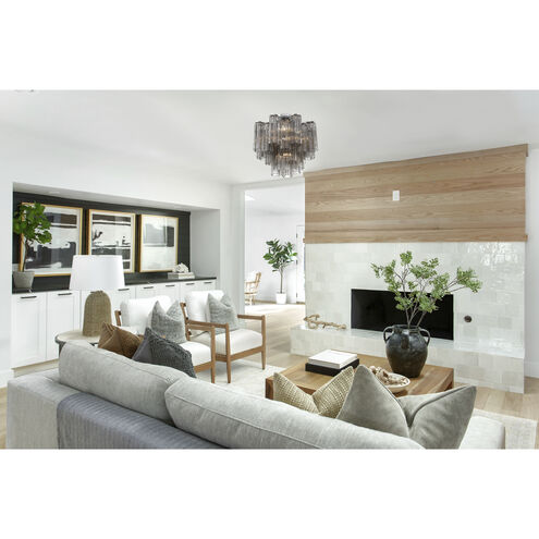 Addis 4 Light 17.75 inch Polished Chrome Semi Flush Ceiling Light in Smoke