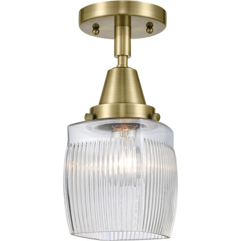 Franklin Restoration Colton 1 Light 6 inch Antique Brass Flush Mount Ceiling Light