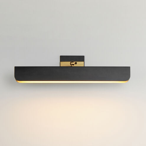 Miles LED 24 inch Black and Natural Aged Brass Wall Sconce Wall Light